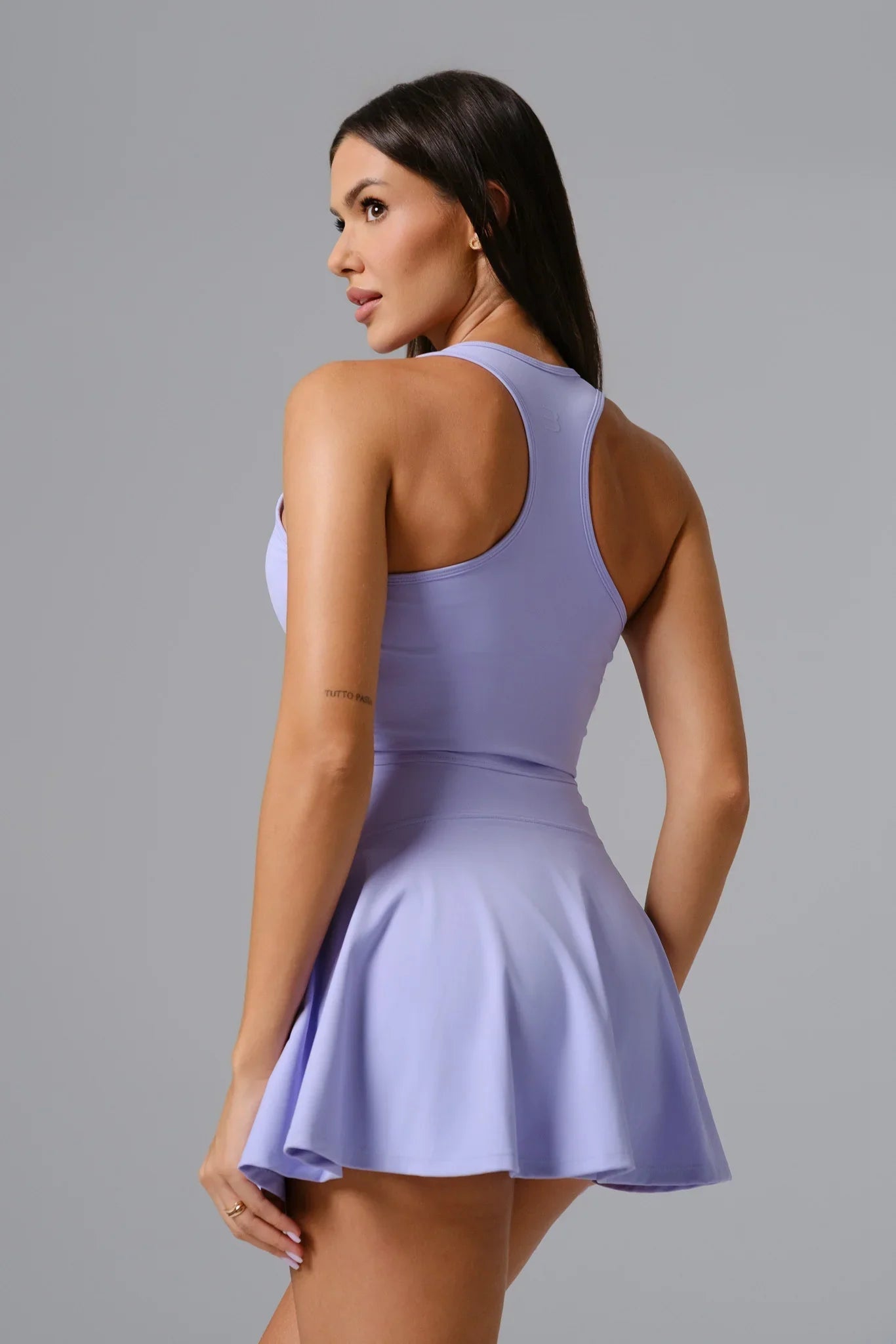 Zip-Front Tennis Mini Dress