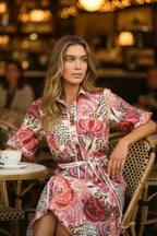 Leah Floral Midi Shirt Dress – Multi by Aurelia Sun