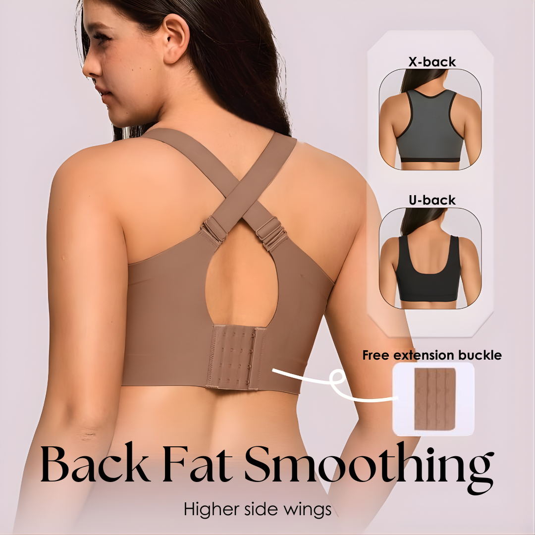 Elara Seamless Wireless Support Bra – Brown