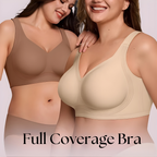 Elara Seamless Wireless Support Bra – Brown