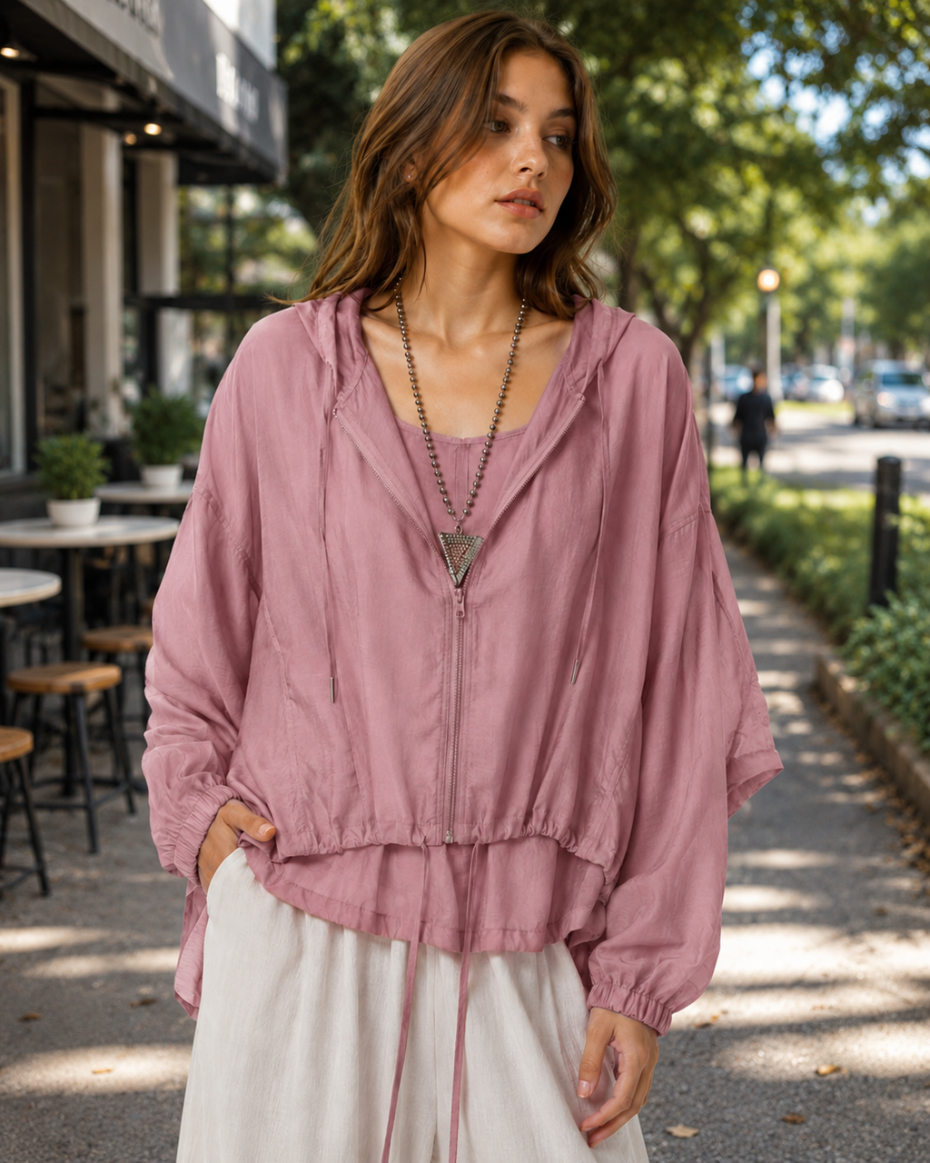 Aurelia Sun Breezy Hooded Zip Jacket