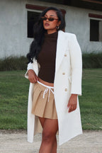Belted Trench Coat — Oat