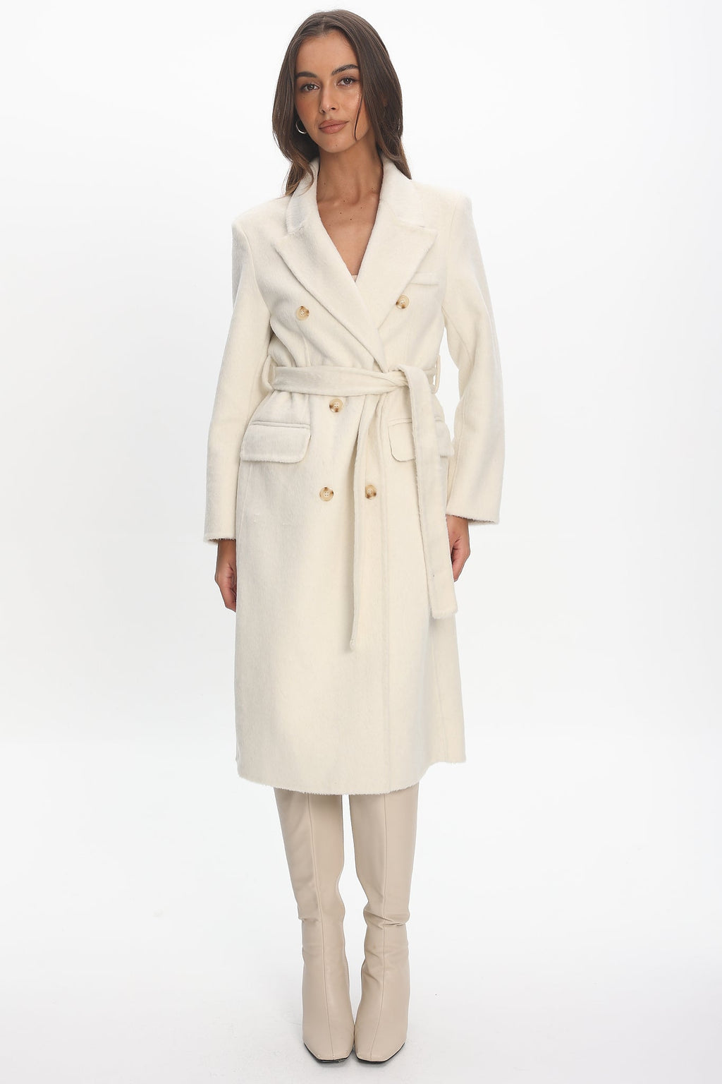 Belted Trench Coat — Oat