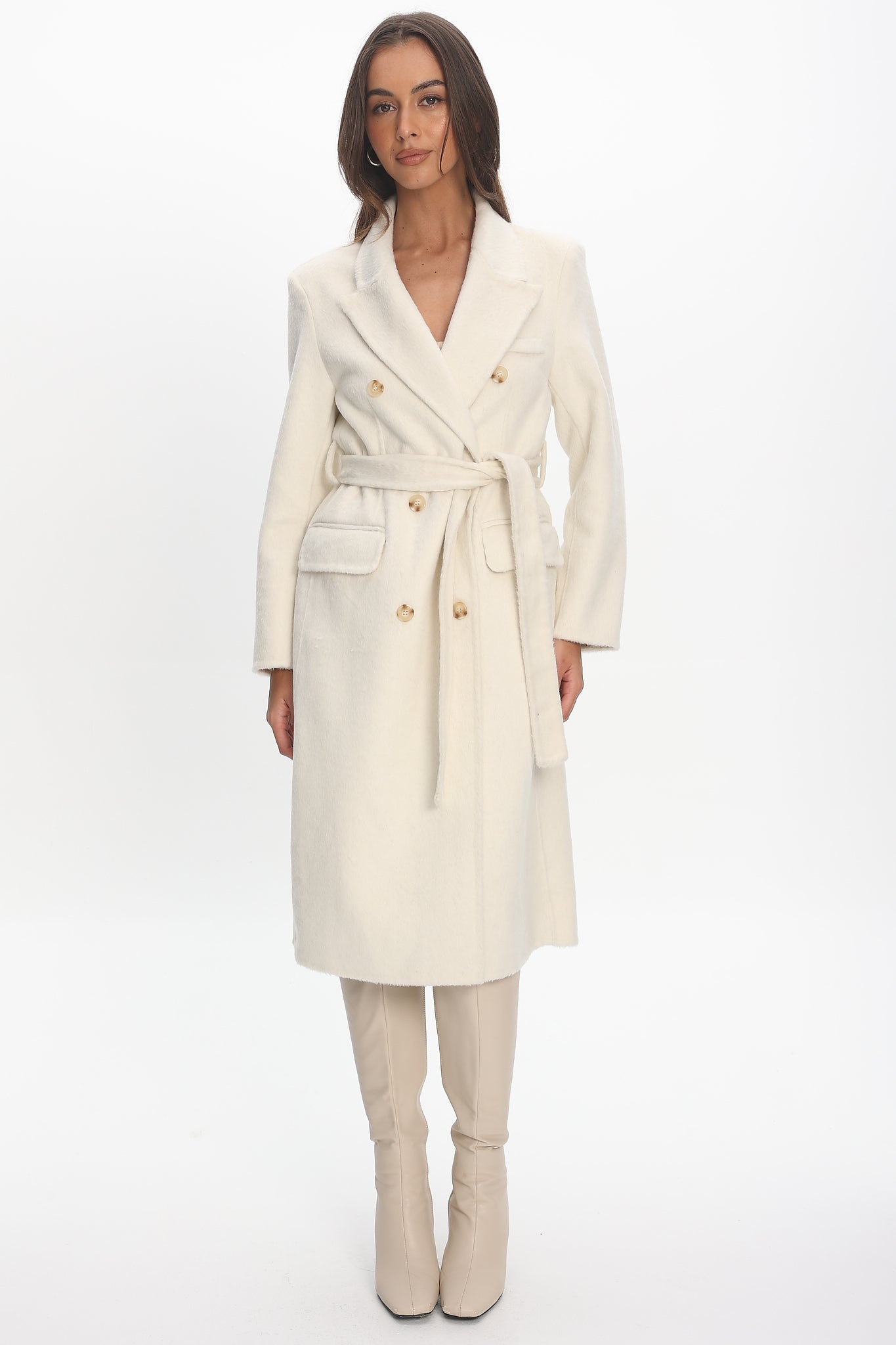 Belted Trench Coat — Oat