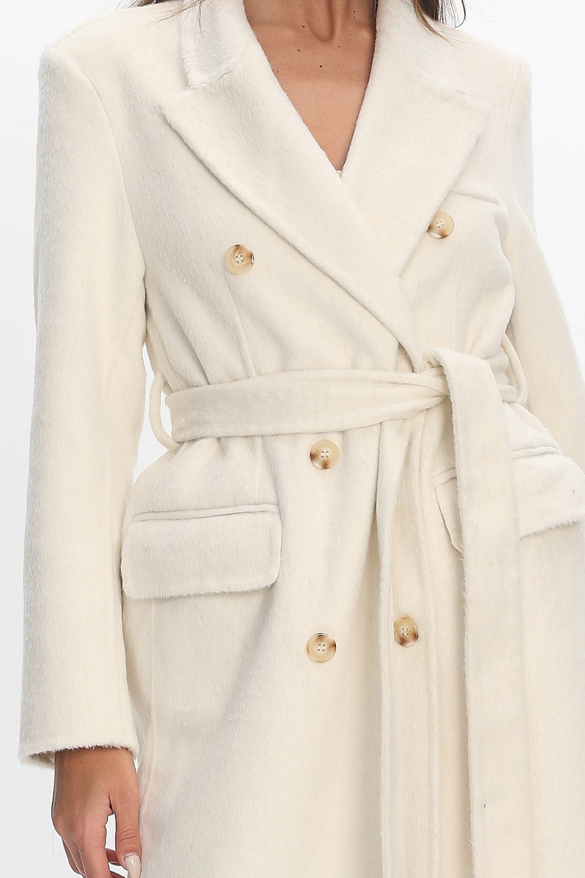 Belted Trench Coat — Oat