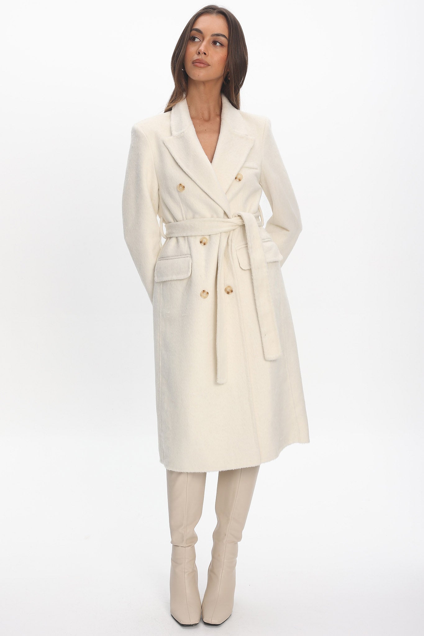 Belted Trench Coat — Oat