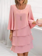 Ava Layered Ruffle A-Line Dress