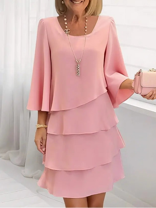 Ava Layered Ruffle A-Line Dress