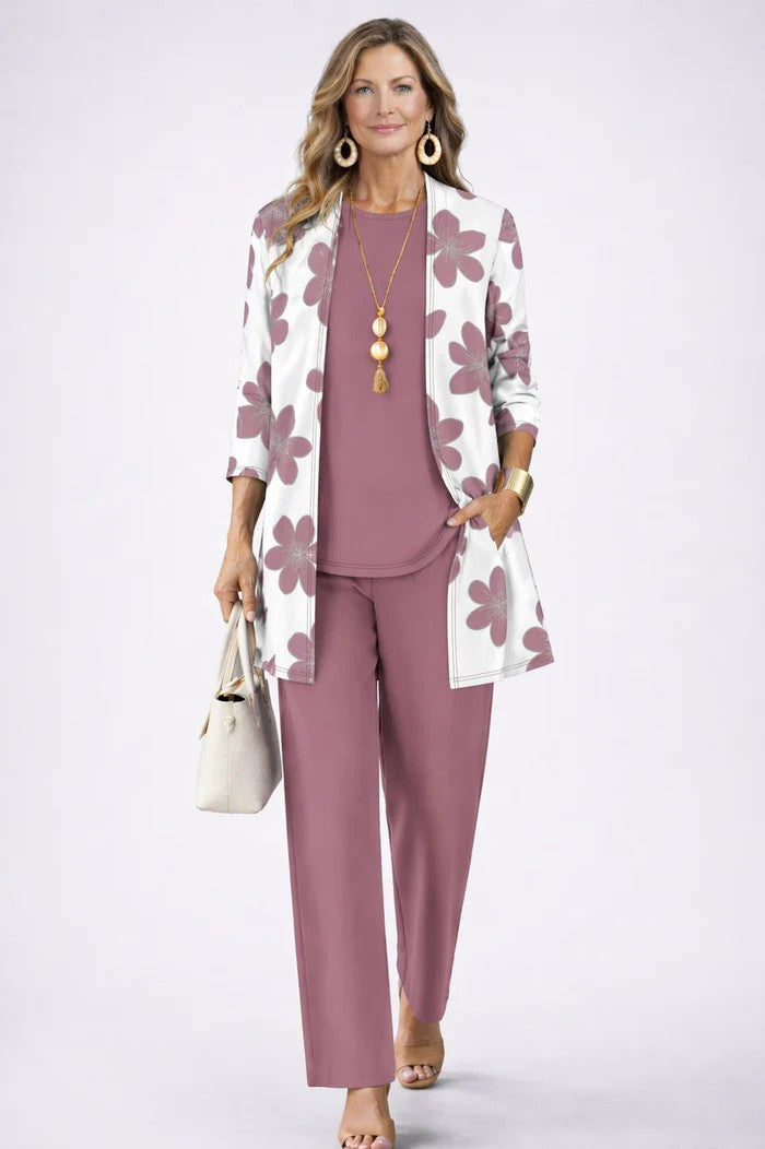 Iris Three Piece Resort Set in Green by Aurelia Sun