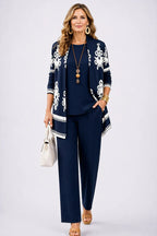 Iris Three Piece Resort Set in Vintage Teal by Aurelia Sun