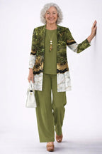 Iris Three Piece Resort Set in Green by Aurelia Sun