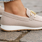 Susana Cushioned Everyday Loafers in Beige by Aurelia Sun