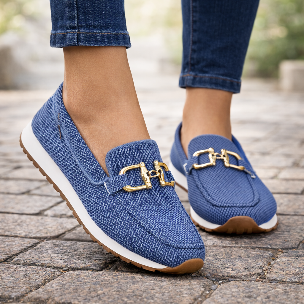 Susana Cushioned Everyday Loafers in Beige by Aurelia Sun