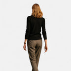 Nora Fine Knit Crew Neck Jumper in Khaki by Aurelia Sun