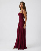 Phoebe Ruched Square-Neck Maxi Dress – product view