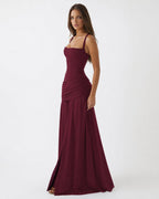 Phoebe Ruched Square-Neck Maxi Dress – product view