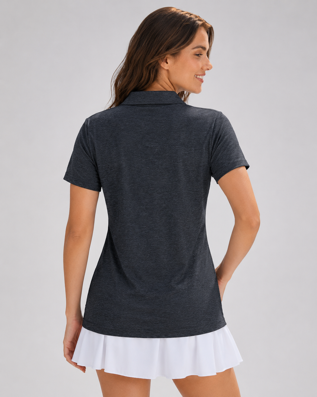Aurelia Sun Four-Button Polo Tee