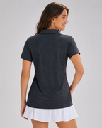 Aurelia Sun Four-Button Polo Tee