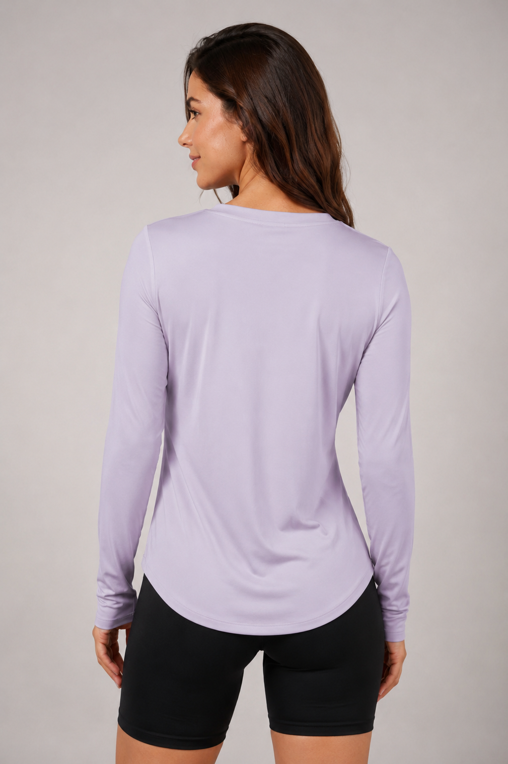 Aurelia Sun Curved Hem Long Sleeve Tee