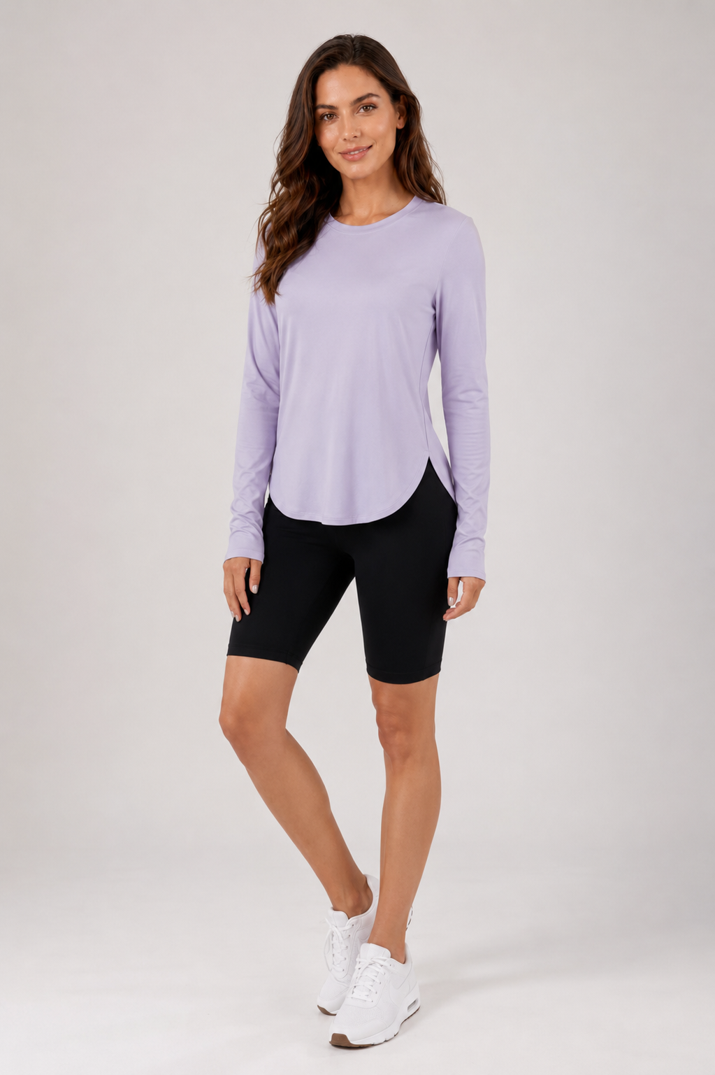 Aurelia Sun Curved Hem Long Sleeve Tee