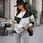 Monochrome Waffle-Knit Jumper