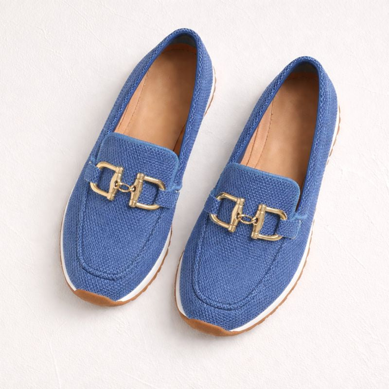 Susana Cushioned Everyday Loafers in Blue by Aurelia Sun