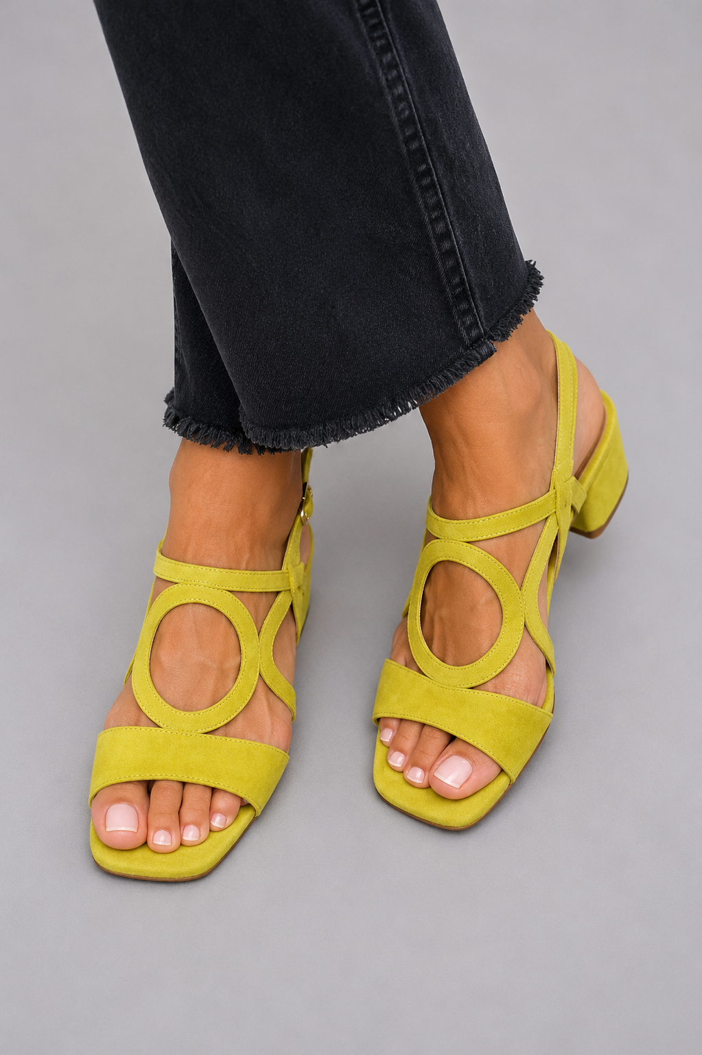 Valentina Colourful Leather Sandals – Blue
