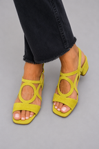 Valentina Colourful Leather Sandals – Blue
