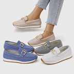Susana Cushioned Everyday Loafers in Blue by Aurelia Sun