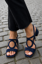 Valentina Colourful Leather Sandals – Green