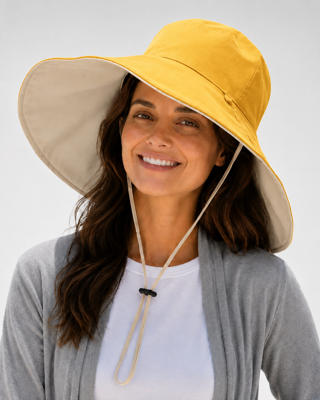 Aurelia Sun Coastal Reversible Hat – Yellow, One Size
