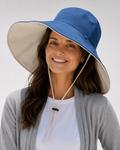 Aurelia Sun Coastal Reversible Hat – Blue, One Size
