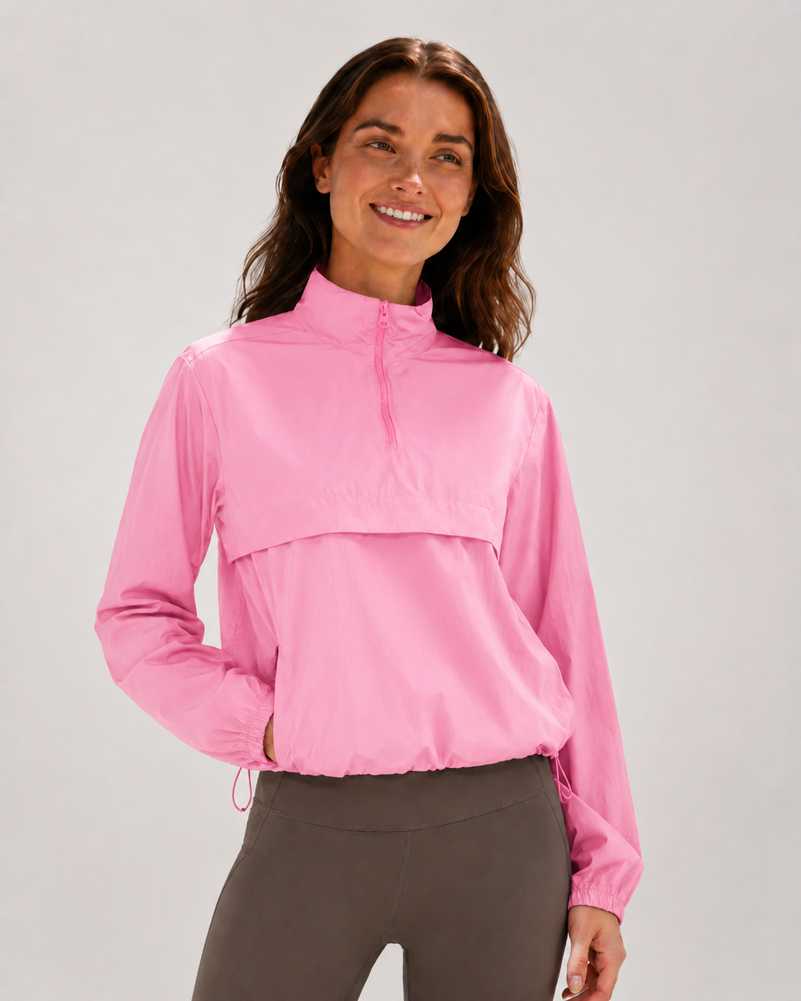 Aurelia Sun Lightweight Quarter-Zip Jacket – Pink, AU 8
