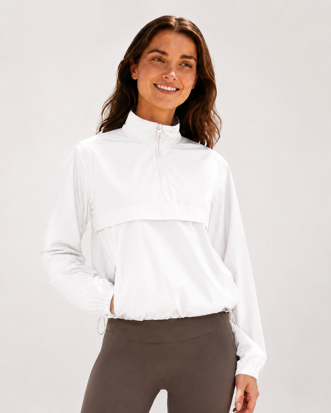 Aurelia Sun Lightweight Quarter-Zip Jacket – White, AU 8