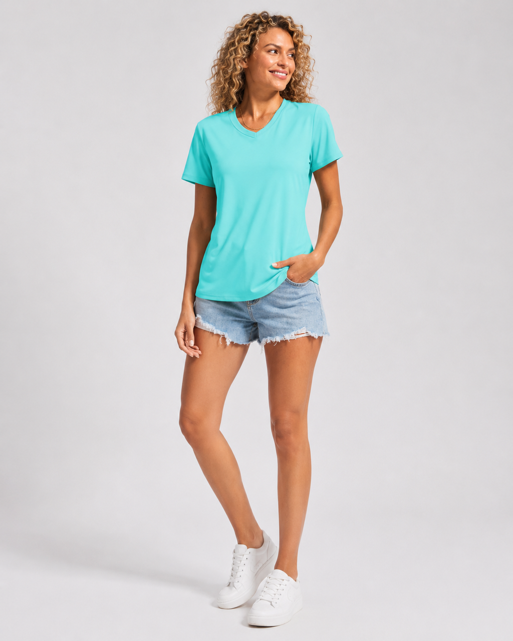 Aurelia Sun V-Neck Short Sleeve Tee