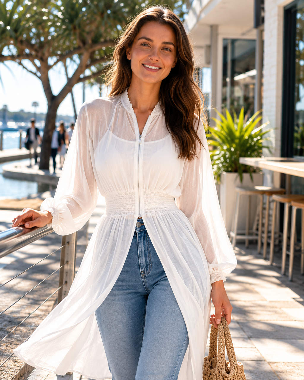 Aurelia Sun Sheer Longline Jacket