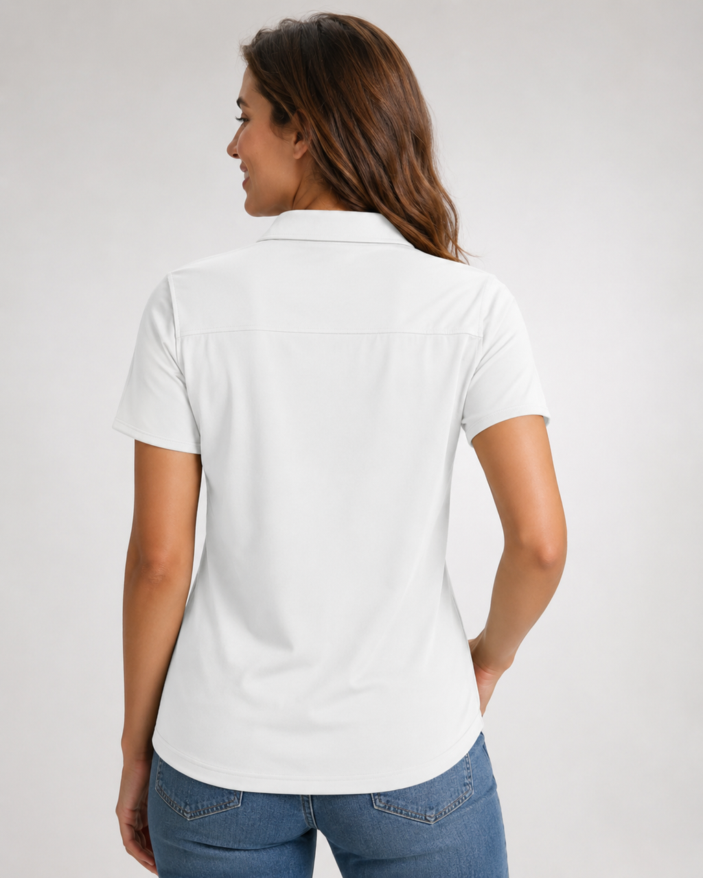 Aurelia Sun One-Button Polo Tee