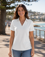 Aurelia Sun One-Button Polo Tee