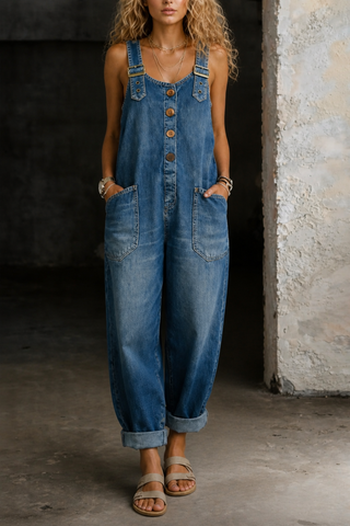 Moxelle Denim Overall Jumpsuit