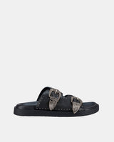Eastwood Stud Leather Footbed – Black/Silver
