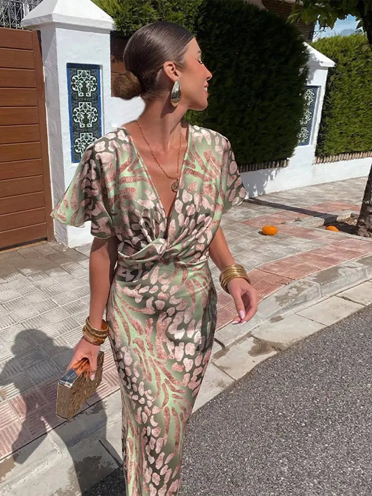Classic Wrap Midi Dress