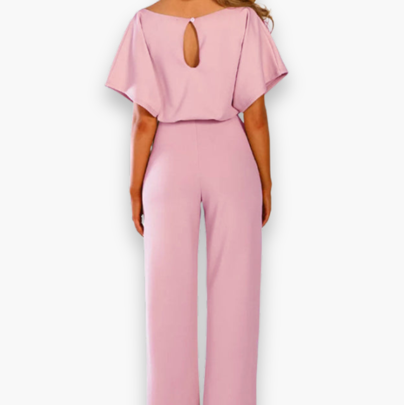Waist-Defined Wide-Leg Occasion Jumpsuit