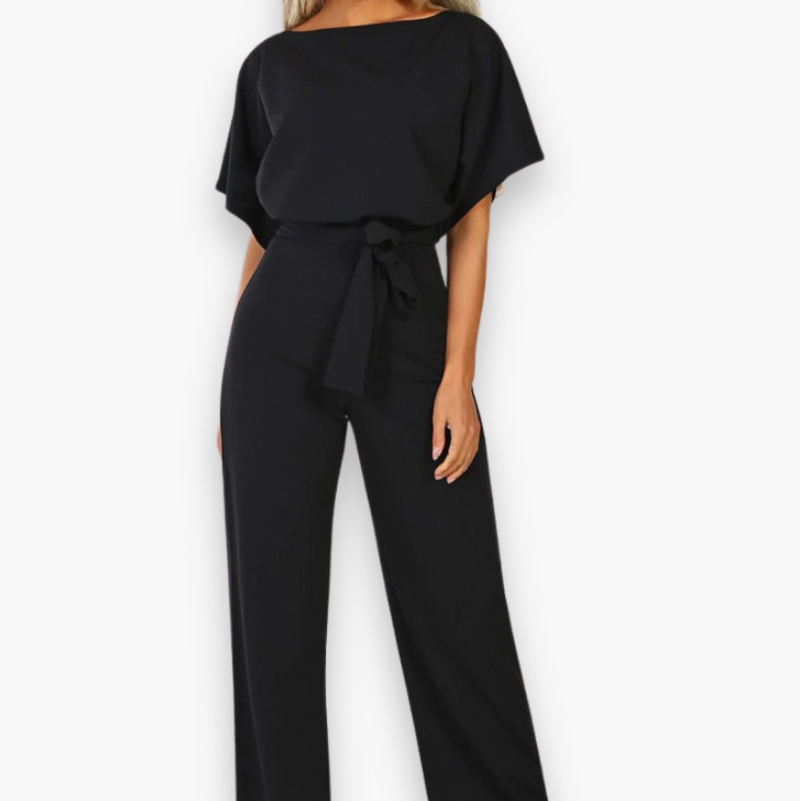 Waist-Defined Wide-Leg Occasion Jumpsuit