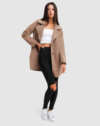 Rowan Oversized Wool Blend Jacket – Oat by Aurelia Sun