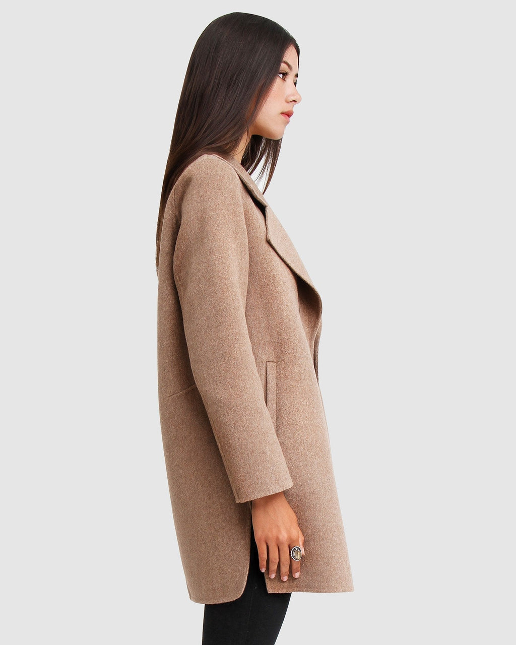 Rowan Oversized Wool Blend Jacket – Oat by Aurelia Sun