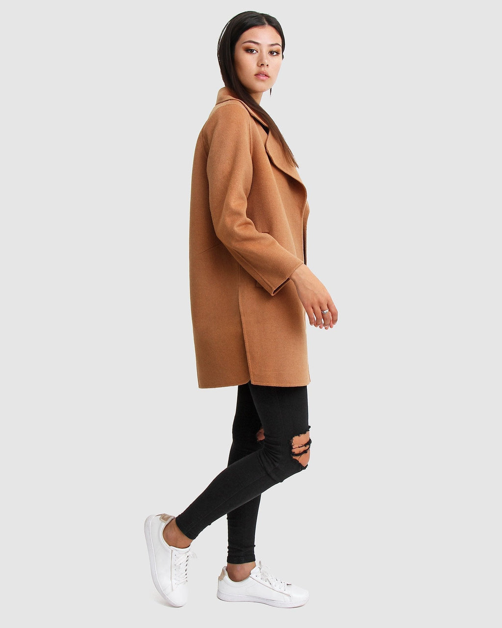 Rowan Oversized Wool Blend Jacket – Camel by Aurelia Sun