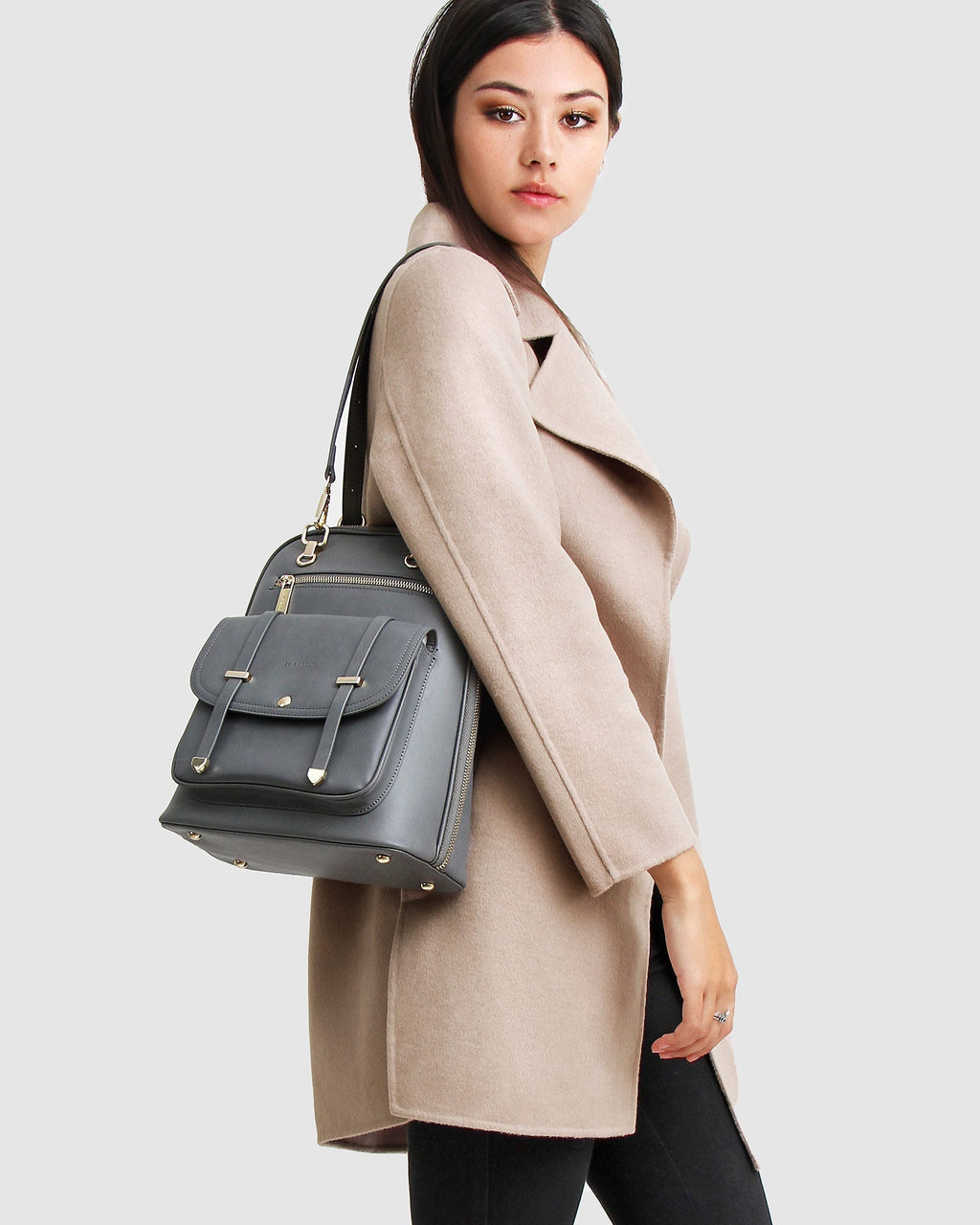 Rowan Oversized Wool Blend Jacket – Sand by Aurelia Sun