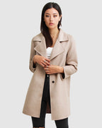 Rowan Oversized Wool Blend Jacket – Sand by Aurelia Sun