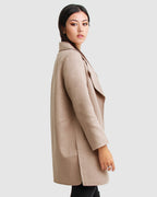 Rowan Oversized Wool Blend Jacket – Sand by Aurelia Sun