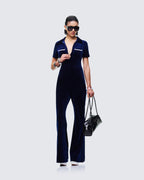 Joanna Collared Flared Jumpsuit by Aurelia Sun